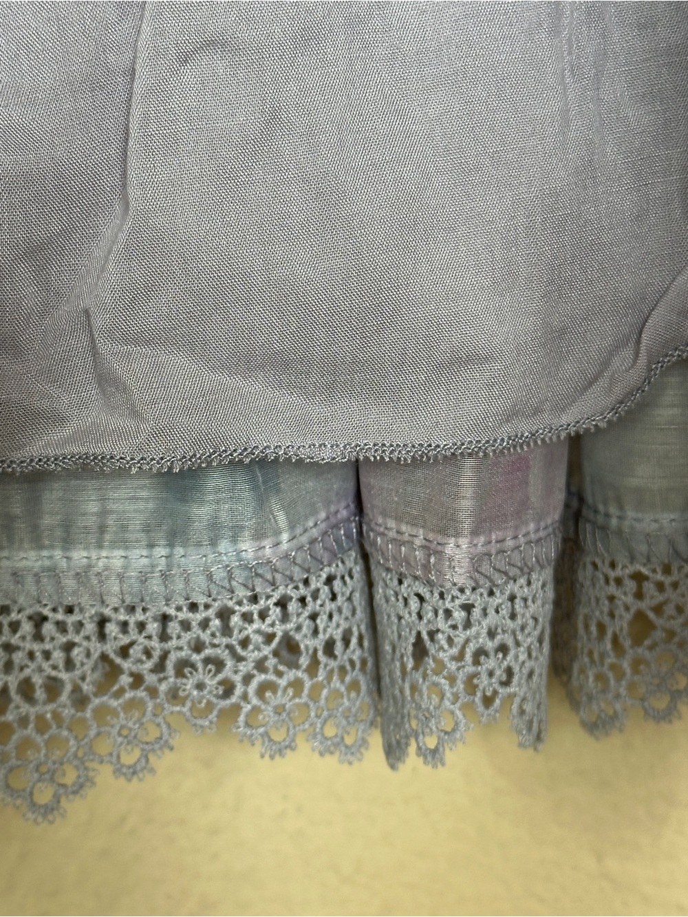 Talulah Skirt Lace Embroidered Eyelet Crochet Watercolor Lined Medium M Floral - Picture 5 of 8